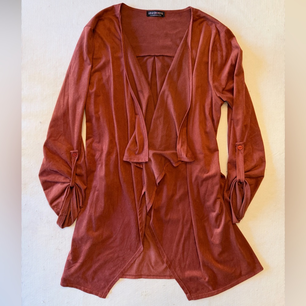 Fashion Nova Rust Cardigan